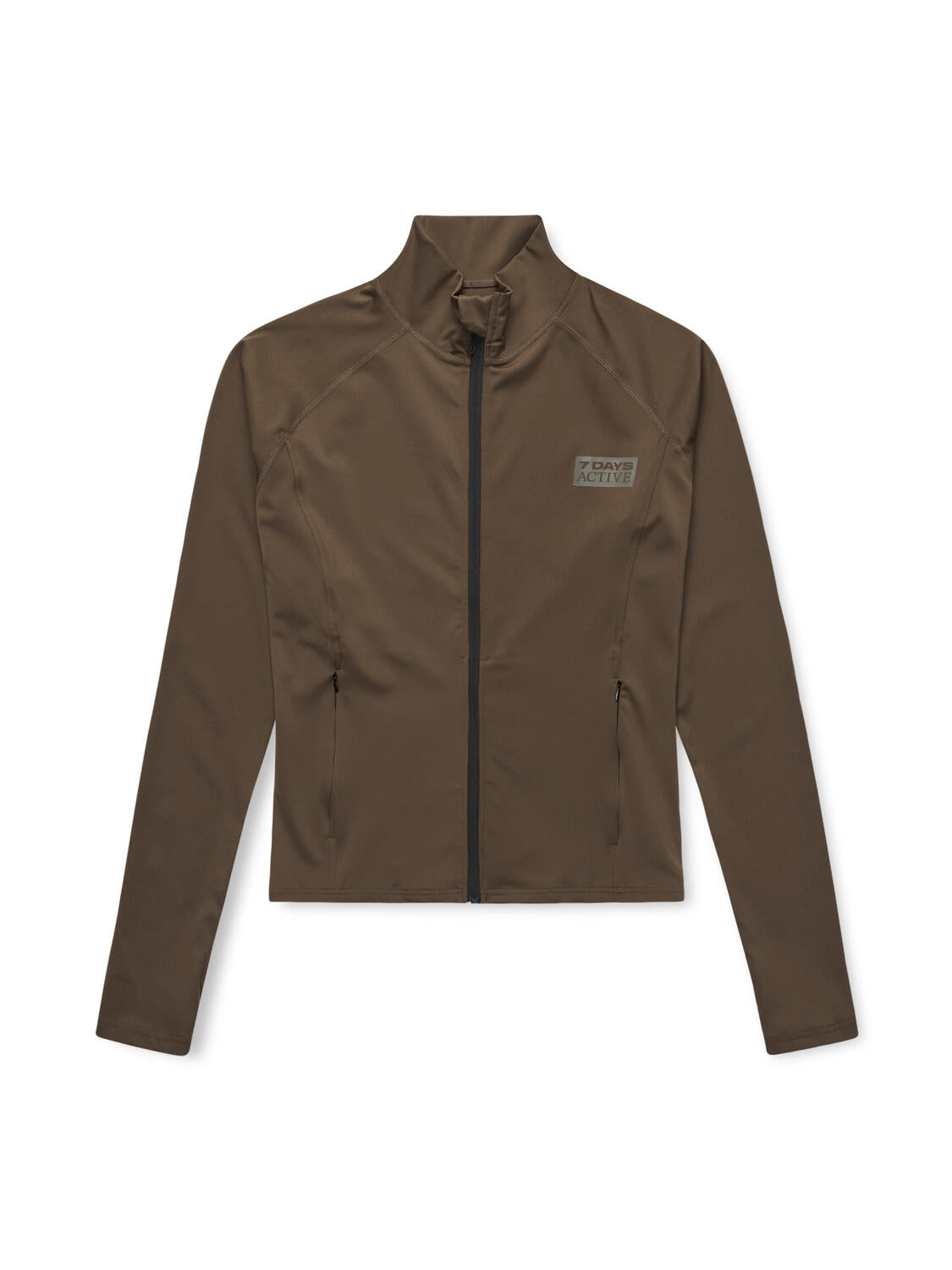 Full Zip Running træningsbluse - Mocca